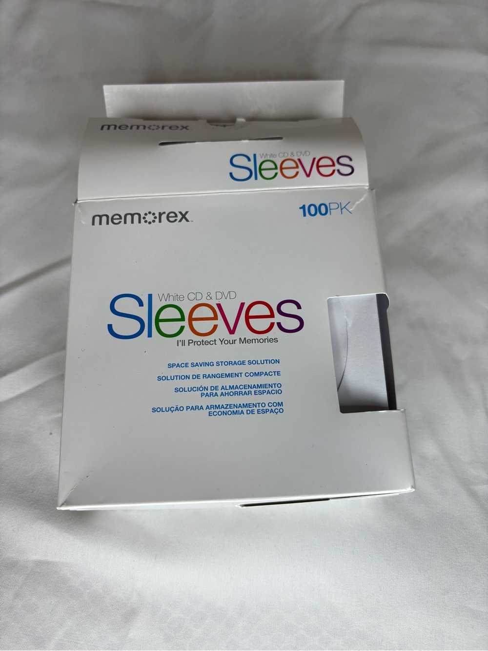 Memorex White CD & DVD Sleeves 100-Pack